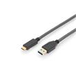 Ednet Připojovací kabel USB typu C, typ C na A M/M, 1,0 m, Gen2, 3A, 10 GB, bavlna, CE, zlato, si / bl