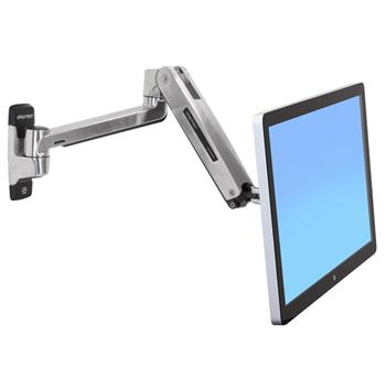 ERGOTRON LX HD Sit-Stand Wall Mount LCD Arm, Polished, velmi flexibilní rameno n