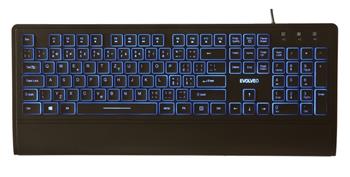 EVOLVEO LK652, klávesnice s modrým podsvětlením, U