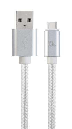 GEMBIRD CABLEXPERT Kabel USB 3.0 AM na Type-C kabel (AM/CM), 1,8m, opletený, stříbrný, blister