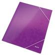 LEITZ Tříchlopňové desky WOW, A4, purpurová