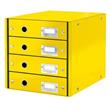 LEITZ Zásuvkový box Click&Store, 4 zásuvky, žlutá