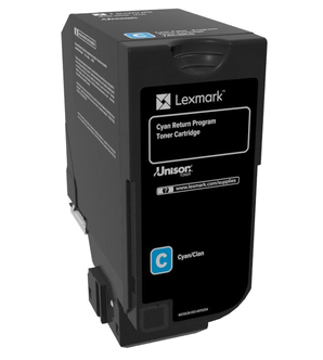 Lexmark CS720, CS725, CX725 Cyan Return Programme Toner Cartridge - 3 000 stran