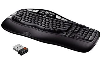 Logitech kláv. Wireless Keyboard K350, UK, USB, bezdrátová ergonomická klávesnice, unifying přijímač