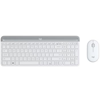 Logitech klávesnice s myší Wireless Combo Slim MK470 US - bílá