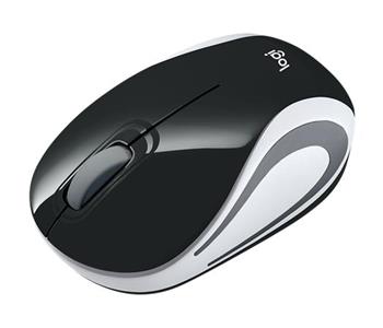Logitech myš Wireless Mini Mouse M187, optická, 2 tlačítka, černá,1000dpi