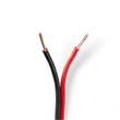 Nedis CAGW1500BK1000 - Kabel Reproduktoru | 2x 1,5 mm2 | 100 m | Páska | Černý/červený