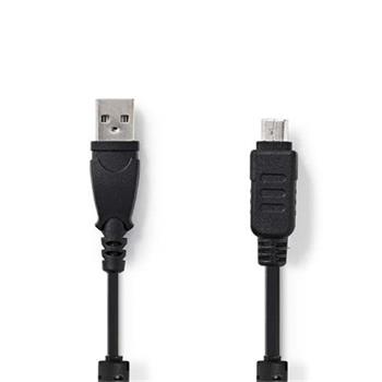 Nedis CCGP60802BK20 - Datový kabel k Fotoaparátu | USB A Zástrčka - Olympus 12-pin Zástrčka | 2 m | Černá barva