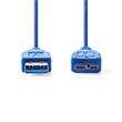 Nedis CCGP61500BU10 - USB 3.0 Kabel | A Zástrčka - Micro B Zástrčka | 1 m | Modrá