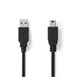Nedis CCGT60300BK10 - USB 2.0 kabel | Zástrčka A – Mini 5pinová Zástrčka | 1 m | Černá barva