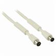 Nedis CSGP40020WT10 - Koaxiální Kabel 120 dB | IEC (Koaxiální) Zástrčka - IEC (Koaxiální) Zásuvka | 1 m | Bílá barva