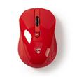 Nedis MSWS400RD - Bezdrátová myš | 1 000 dpi | 3 tlačítka | Červená barva