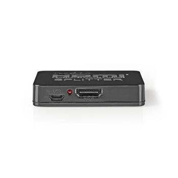 Nedis VSPL34002BK- HDMI Rozbočovač | 2 Porty port(s) | Vstup HDMI ™ | 2x výstup HDMI ™ | 4K@30Hz | 2.25 Gbps | Černá