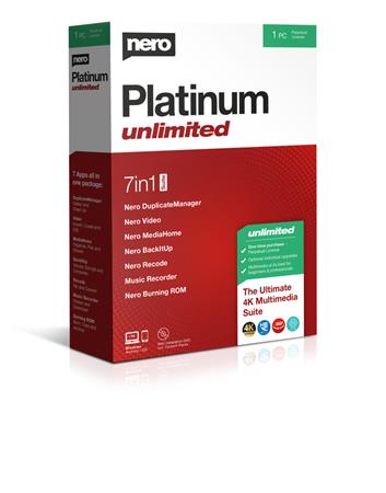 Nero Platinum Unlimited - CZ - trvalá licence - 7 programů v 1 - elektronicky