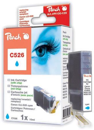 PEACH kompatibilní cartridge Canon CLI-526C, Cyan, 10 ml