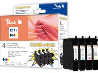 PEACH kompatibilní cartridge Epson T0895 MultiPack, Black, Cyan, Magenta, Yellow, 8,1 ml, 3x 6,2 ml
