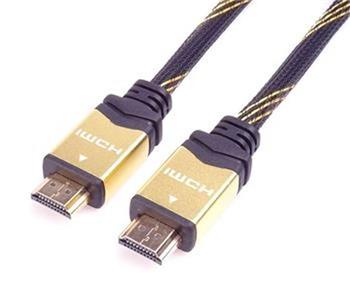 PremiumCord HDMI 2.0 High Speed + Ethernet kabel HQ, zlacené konektory, 0,5m