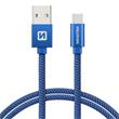 SWISSTEN DATA CABLE USB / USB-C TEXTILE 2,0M BLUE