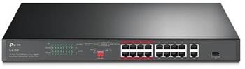 TP-Link TL-SL1218P Switch 16x 10/100Mbps PoE+ 2x GLAN 1x SFP 19"rackmount 150W
