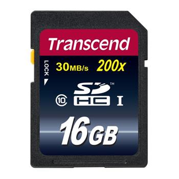 Transcend 16GB SDHC (Class 10) UHS-I 200x (Premium