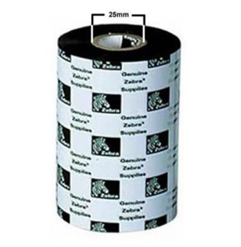 Zebra Wax/Resin Ribbon, 156mmx450m (6.14inx1476ft), 3200; High Performance, 25mm (1in) core, 6/box